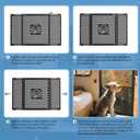 RV Screen Door Protector for Dogs, Adjustable Dog Head and Bone Design RV Entry Door Grille, Heavy-Duty Aluminum, Fits 18.07" to 33.64", Perfect for RV, Camper