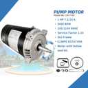 UST1102 1HP Replaces Century/AO Smith Swimming Pool Pump Motor fit for Hayward Super, Max Flow, Northstar, Ja-cuzzi Magnum Pump, SP1607Z1M C48K2N143 B228, 1 Horsepower 115/230V 56J Frame with Seal Kit