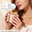 FIBO STEEL 6PCS Stackable Rings for Women Non Tarnish Waterproof Gold Plated Silver Color Square Cubic Zirconia Ring Set Dainty Stacking Rings Trendy Thin Thumb Band Statement Ring Stack Size 5-11