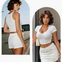 Women's Push Up Racerback Front Closure Bras Seamless Plunge Padded Underwire Add 2 Cup Sizes Bra (White, 34D)