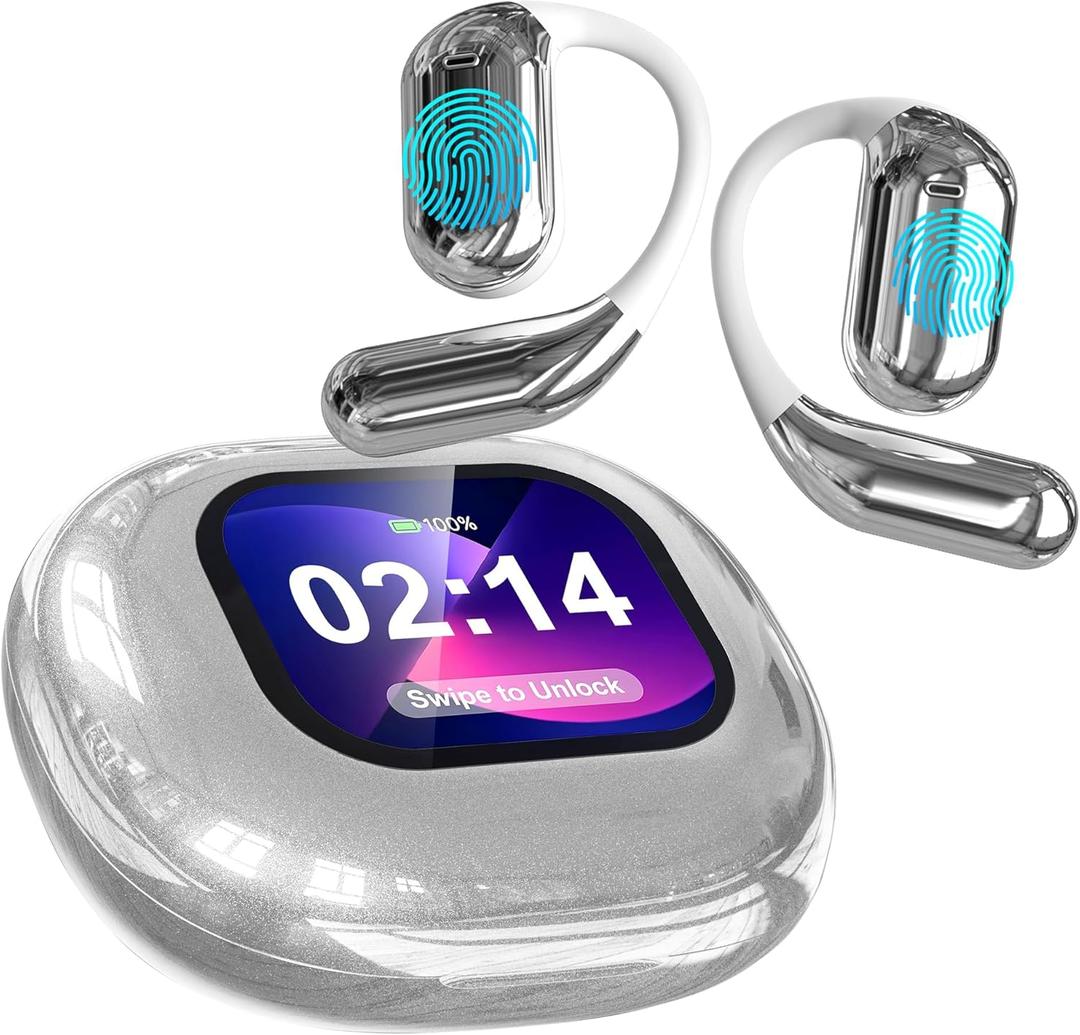 Silver Wireless Earbuds, Bluetooth Headphones, HD Sound Ear Buds for Travel (Model A)