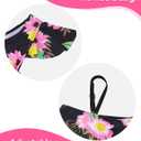 Girls Swimsuit Bikini Set 2 Piece Quick Dry Ruffle Bathing Suit Teens Swimwear with Spaghetti Strap (Black)