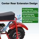 Upgraded Center Rear Exit Exhaust Pipe Compatible with Predator 79cc 98cc 99cc 3.0HP 154F Engine Mini Bike Coleman CT100U Massimo MB100 F-RP GMB100 Rascal Lite Parts Silver