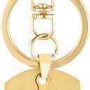 7 x A-Z Stainless Steel Letter Keychain - Alphabet Initial Key Ring for Men Women, Purse or Car Charm