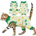 ADNIKIA Cat Recovery Suit with Hind Legs, Breathable Onesie After Surgery Female for Abdominal Wounds or Skin Diseases, Anti-Licking Full Body Pet Surgical Pajamas, E-Collar Alternative Wear, S