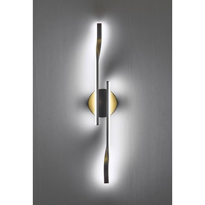 Black LED Wall Sconce Remote Control Hardwired Wall Lamp for Bedroom Modern Dimmable Wall Light for Bedroom Living Room Foyer 15W