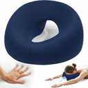 Face Down Pillow, Massage Headrest for Bed, Massage Face Cradle for Bed, BBL Pillow After Surgery Post Eye Surgery (Navy)