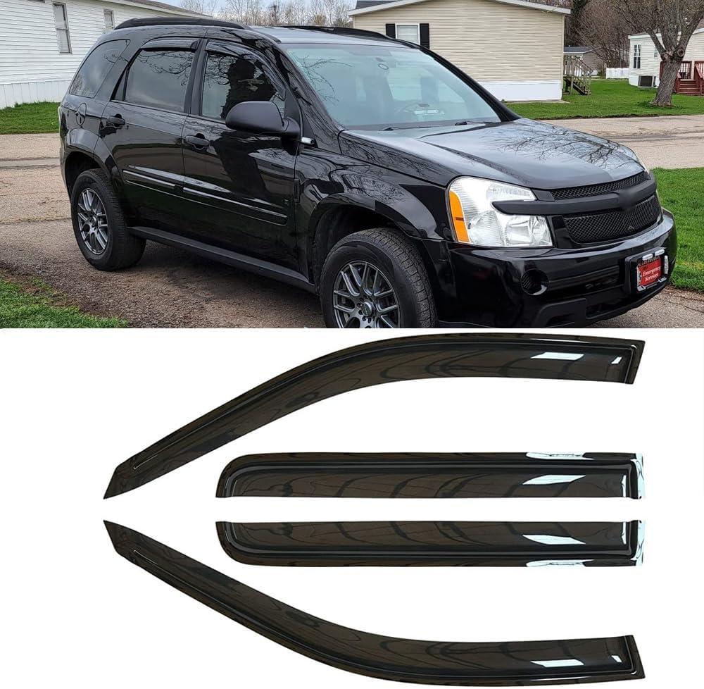 Sunproof Waterproof Side Window Wind Deflector, 4pcs Protective Replacements Rain Guards Set, Window Visor fit for 2005-2009 Chevrolet Equinox/Pontiac Torrent 94319