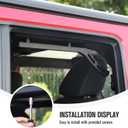JeCar Rear Grab Handles Aluminum Grab Bars Compatible with Jeep Wrangler 2007-2018 JK 4-Door Sports Sahara Rubicon X, Black