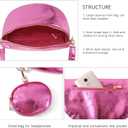 Crossbody Bags for Women Fashion Sling Purse Shoulder Bag Fanny Pack Leather Causal Chest Bum Bag Cross Body Purse (Rose)