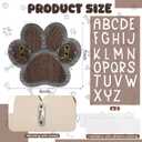 Kathfly Dog Leash Holder for Wall Pet Harness Hanger with 52 Letters Dog Leash Hook Hangers for Wall Cat Collar Organizer for Entryway Pet Loss Gifts Keepsake Home Decor (Double Hook)