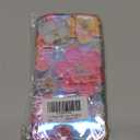 EYZUTAK Case for iPhone 14 Pro Max, Colorful Retro Oil Painting Flower Laser Glossy Cute Curly Wave Edge Case Stylish Durable Soft TPU Protective Phone Cover for Girl Women - Blue Flower/Blue