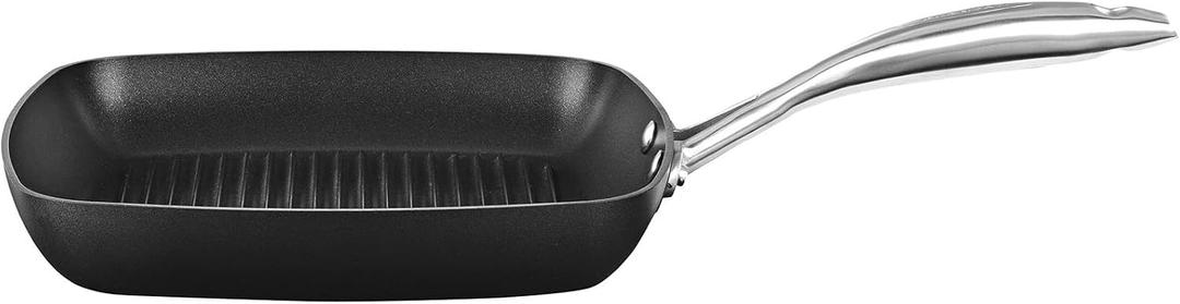 Scanpan Pro IQ 10.5” Square Grill Pan - Easy-to-Use Nonstick Cookware - Dishwasher, Metal Utensil & Oven Safe - Made by Hand in Denmark