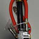 MEASUREMAN Heavy Duty Bayonet Style Tire Inflator, Aluminum Body, 20" Red Hose, Clip On Air Chuck, Aluminum Slide, Range 10-130psi/ kpa