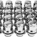 M12x1.5 Lug Nuts with Mag Flat Seat 24 pcs 13/16" 21mm Hex 1.46x1.18 Chrome Wheel Lug Nut Compatible with Tacoma 4Runner FJ Cruiser Corolla