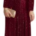 BeryLove Sequin Christmas Formal Mother of The Bride Dress Cocktail Evening Wedding Guest Dresses with Shawl, Large