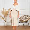 BB&KK Womens Knitted Shawl Wraps Winter Bridal Wedding Stole Shrug Party Shoulder Cream Scarf Wrap Warm Dress Cover Up