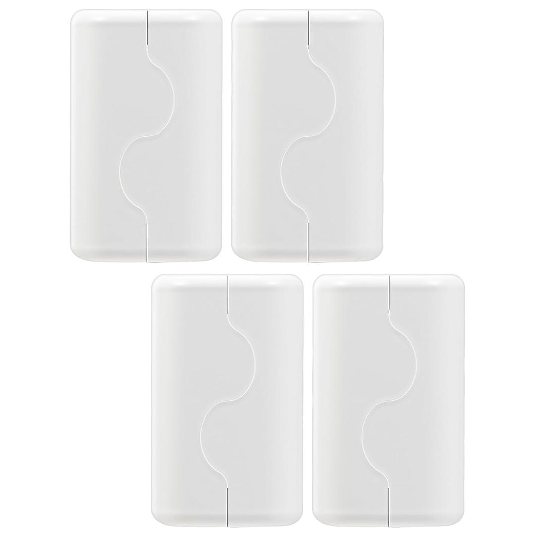 Child Proof Outlet Box Cover, Double Lock System, White, Large Interior Space 4 Pack