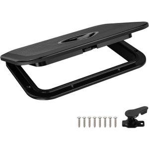 Marine Boat Hatch Deck Cover Lid,Marine Deck Access Hatch & Lid,Black Rectangle Boat Access Door for Bass/John/Fishing/Skiff/Sailboat/Yacht,Waterproof Cover Easy to Install (14x10.8")