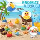 RoundFunny 50 Pcs Mini Resin Sailor Cruise Ducks, Tiny Cruise Duck in The Ship for Hiding Miniature Sailor Figurines for Nautical Ship Party Micro Landscape Garden Dollhouse Decor