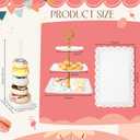 FillTouch 10 Pcs Dessert Table Display Set Including Cupcake Stand Holder Tier Tower, Serving Tray Combo, 21 Holes Lollipop Display Stand, Donut Bagel Stand, 3 Tier Large Shelf Risers, Food Clip