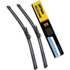 5 PLUS® Silicone 22 Inch Wiper Blades 2 Pack Replacement For CHEVY Silverado 2013-2008 Tahoe 2013-2007/ GMC Sierra Yukon 2013-2008, Automotive Replacement Windshield Wipers With Water Repellent