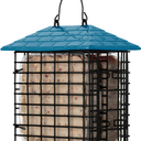 More Birds Double Suet Feeder with Weather Guard, 6.5" L X 4.25" W X 7.25" H, Brown