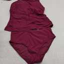 Two Piece Tankini Bathing Suit One Shoulder Swimsuit for Women Tummy Control Swimwear
L