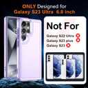 Hualele for Samsung Galaxy S23 Ultra Case,[Military Grade Protection] [Dropproof Shcokproof] Anti-Slip Grip Dual Layer Rugged Heavy Duty Galaxy S23 Ultra Phone Case,Light Purple