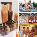 120 Pack 2 oz Mini Liquor Bottles, Plastic Spirit Bottles with Lables, Airtight Shot Bottle with Caps, Miniature Alcohol Bottle for Cocktail,Party Favors,Weddings