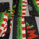 FuWeave 6 Pcs Lime Green Black Christmas Chair Covers Christmas Chair Back Covers Xmas Chair Protector Slipcovers Washable Winter Dining Room Seat Covers for Home Hotel Kitchen Decorations : Home & Kitchen