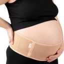 Jill & Joey Maternity Belt - Belly Band for Pregnant Women - Back Brace & Belly Support - Pregnancy Must-Have - Back Pain Relief (Beige, Medium)