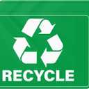 10 Pack Recycle Stickers 107 Inches Vinyl Green Weatherproof Self Adhesive Sign for Trash Cans Waste Bins Home Business