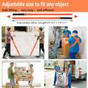 Moving Straps Lifting（Padded） one Person 2-Person Lifting and Moving System Appliance,for Harness Moving Mattress Couch Furniture Heavy Things,Suitable Professional Moving Body Strap Wrist Strap