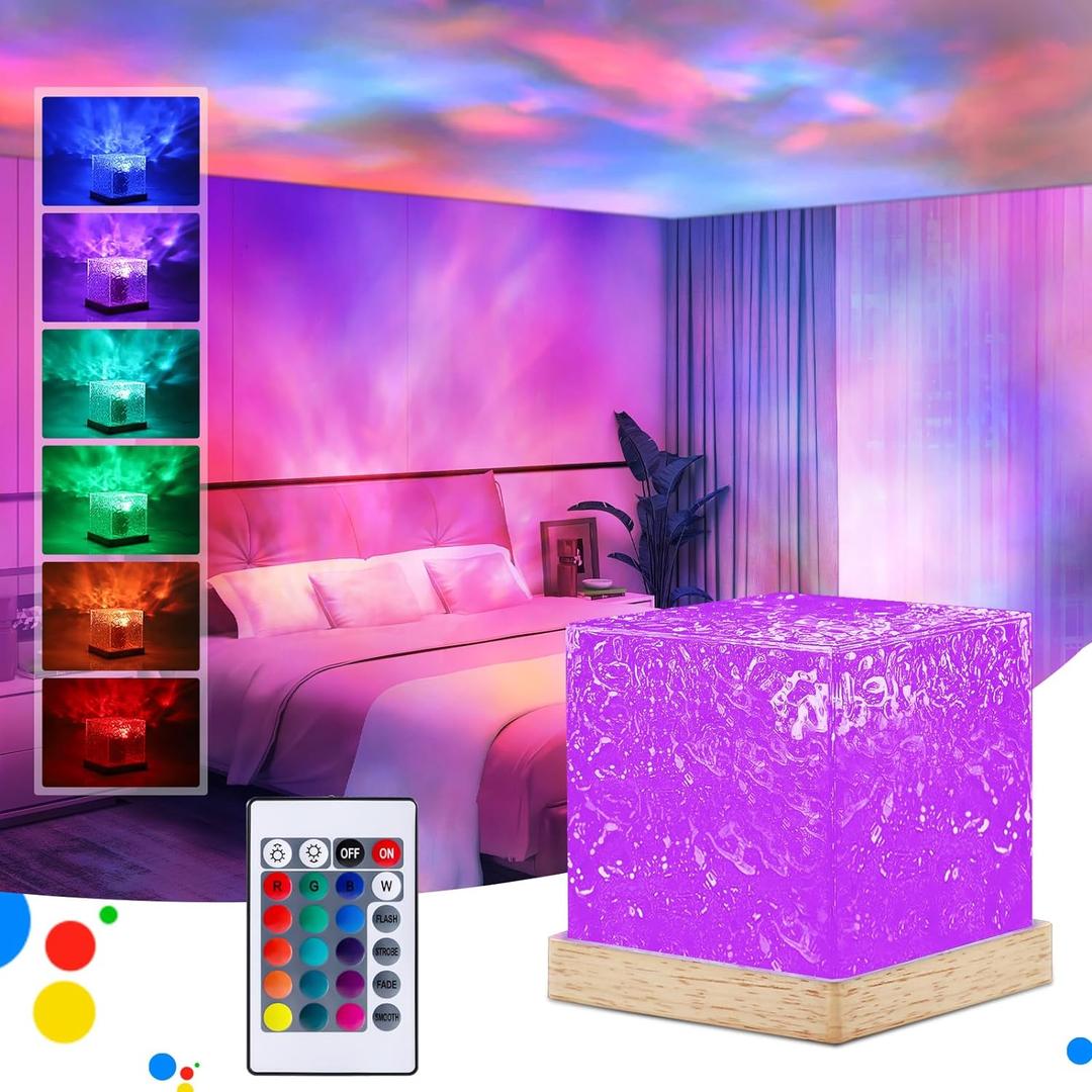 JIAWEN Galaxy Projector Light for Bedroom - 16 Color LED Star Night Light with 30 Modes, Northern Lights Aurora & Ocean Wave Projector for Kids Adults, Home Theater, Ceiling Decor