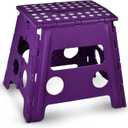 Handy Laundry Folding Lightweight Step Stool is Sturdy Enough to Support Adults and Safe Enough for Kids. Opens Easy with One Flip. Great for Kitchen, Bathroom or Bedroom. (Purple- 13 inch)