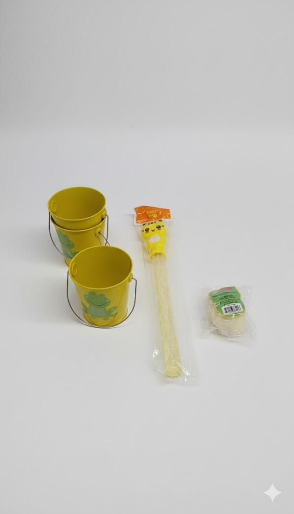 Tin Pail 3 Pack Squeeze Ball Bubble Wang