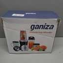 Ganiza Smoothie Blender, 900W Blenders for Shakes and Smoothies, 15-Piece Personal Blender and Grinder Combo for Kitchen, Smoothies Maker with 4 BPA-Free Portable Cup, Nutritious Recipe (Black)