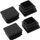 200 Pack 1 Inch Square Plastic Plug, tubing end Cap, Durable Chair Glideit fits 1" Outside Diameter Square tubing