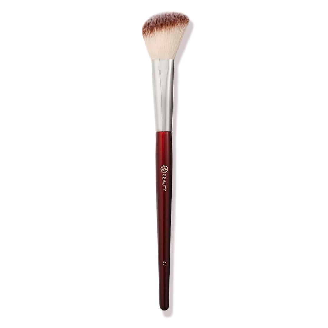 BK BEAUTY 112 SMALL ANGLED FACE BRUSH Precise Angled Blush Brush for Soft, Natural Blend, Ideal for Blush on Smaller Faces & Highlighting