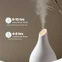 InnoGear Essential Oil Diffuser, 150ml Ceramic Diffuser Handcrafted Stone Aromatherapy Diffusers Ultrasonic Cool Mist Humidifier Vaporizer 2 Mist Modes Waterless for Home, White Vase-Shaped Ceramic