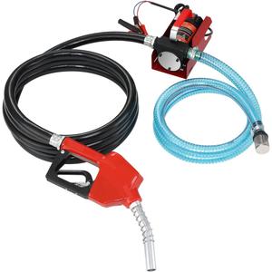 VEVOR Diesel Fuel Transfer Pump Kit, 12V 10 GPM DC with Automatic Shut-off Nozzle and Hose, Portable Electric Self-Priming Fuel Extractor Pump, for Diesel, Kerosene, Machine Oil, and Transformer Oil