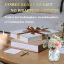 Neatmeat Decorative Books for Home Decor  Faux Book Set with Hidden Storage  Neutral Coffee Table Books for Living Room, Entryway, Bookshelf Styling  Christian Home Decor (Yellow-beige)