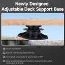 12pack Adjustable Deck Support Pedestal,Floor Lift Plastic Deck Foundation Support Base, Floating Deck Platform,Height Adjustment Raising from1-9/16" to 2-3/4", Automatic Leveling