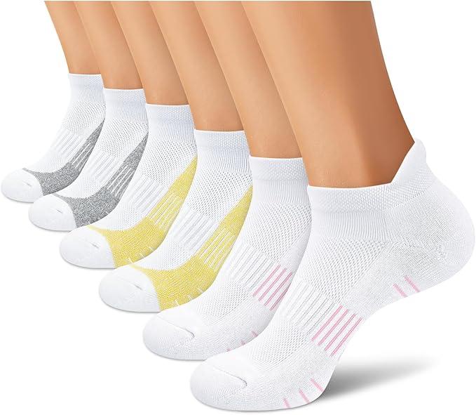 cuangya Ankle Socks for Women - Athletic Low Cut Running Cushioned Socks, Size 5-8