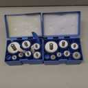 SEUNMUK 16 PCS 2000g Calibration Weights, Gram Scale-M2 Class 10g, 20g, 50g,100g, 200g, 500g Scale with Tweezers, Gram Weights Kit for Digital Balance Scale, Jewellery Scale