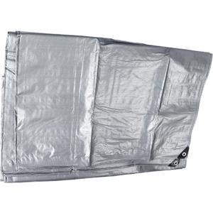 Poly TarpCover Thick Double Silver Waterproof Heat Insulating Sunproof Tear Proof Multipurpose Tarp 13.12ft Width 19.69ft Length