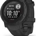 Garmin Instinct 2 Solar, Smaller-Sized Rugged Outdoor Watch with GPS, with Solar Charging Capabilities, Built for All Elements, Multi-GNSS Support, Tracback Routing and More, Graphite (45 MM)