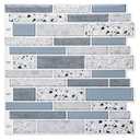Art3d Peel and Stick Brick Kitchen Backsplash Self-Adhesive Wall Tile Stone Design, 10 Sheets (Blue), Marble, 30 * 30cm (A17020P10)