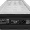 SoundAsleep Products Dream Series Luxury Air Mattress, ComfortCoil Technology, Built-in High Capacity Pump for Home, Camping- Double Height, Adjustable, Inflatable Blow Up, Portable - Twin Size (Black)